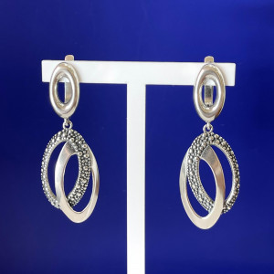 Серьги из серебра без камней с0262