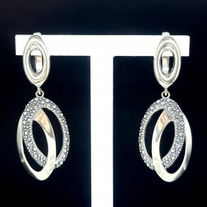Серьги из серебра без камней с0262