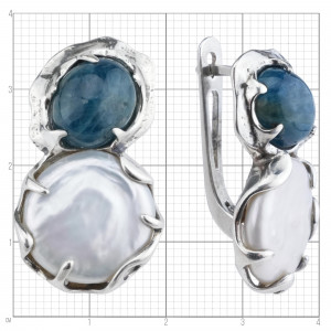 Серьги из серебра с10002