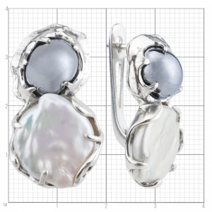 Серьги из серебра с10002