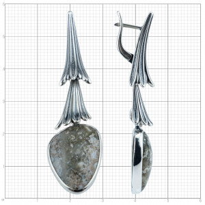 Серьги из серебра с10003
