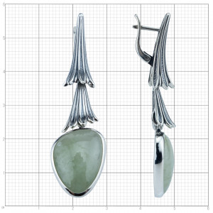 Серьги из серебра с10003