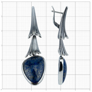 Серьги из серебра с10003