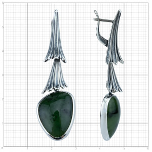 Серьги из серебра с10003