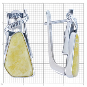 Серьги из серебра с10008