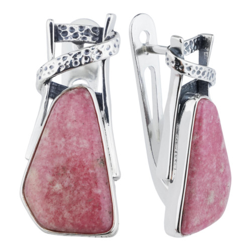 Серьги с10008 (8.50 г), серебро,  Розовый Тулит купить в интернет-магазине Циркон С