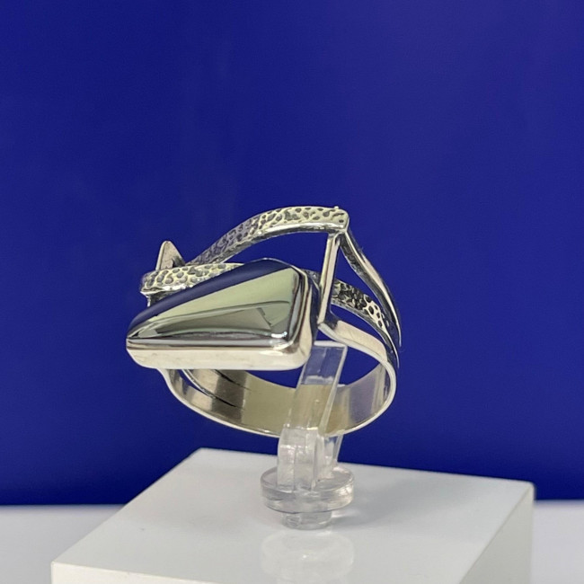 Кольцо к10008 (4.60 г), серебро, стальной, гематит (имит) купить в интернет-магазине Циркон С