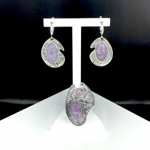 Серебряные серьги с10009
