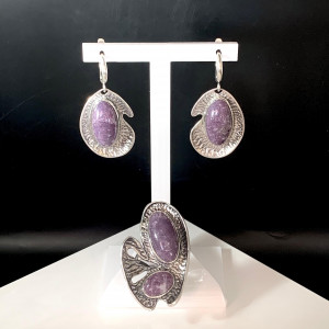 Серьги из серебра с10009