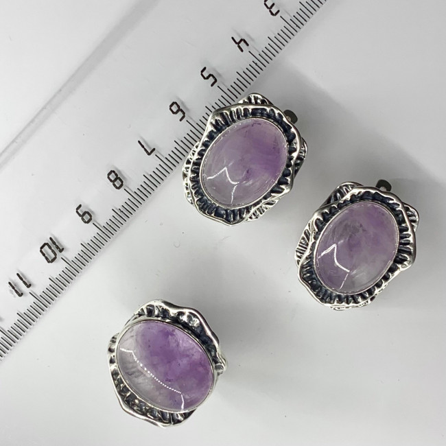 Серьги с10018 (21.99 г), серебро, фиолетовый, аметист купить в интернет-магазине Циркон С