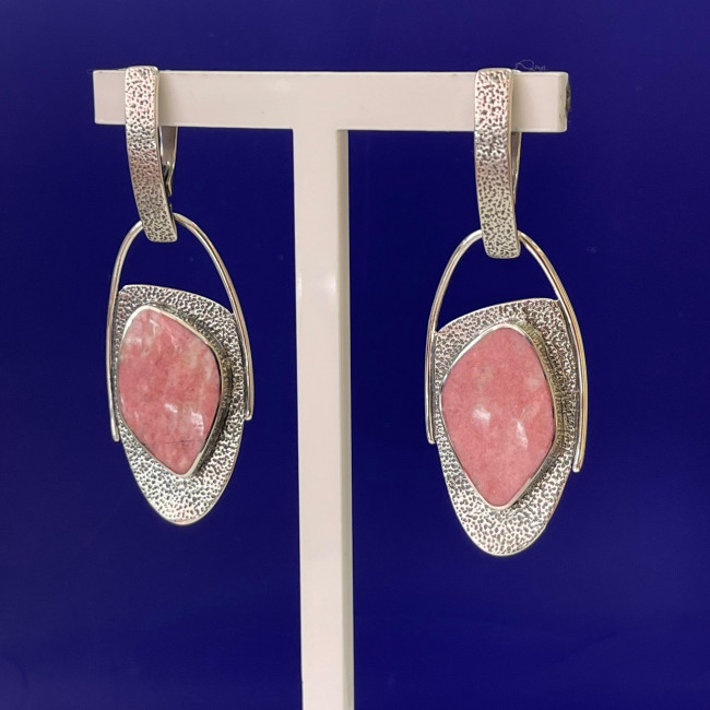 Серьги с10029 (15.60 г), серебро, розово-бордовый, тулит купить в интернет-магазине Циркон С