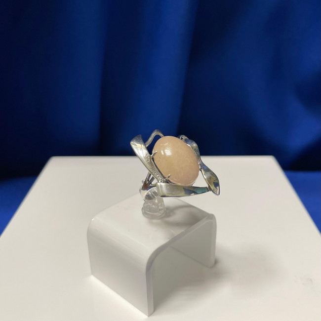 Кольцо к10042 (9.95 г), серебро, розовый, морганит купить в интернет-магазине Циркон С