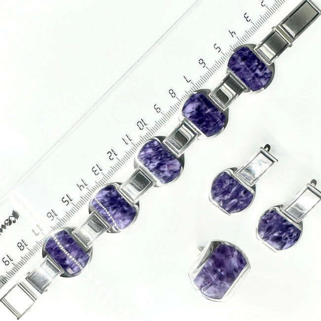 Серебряное кольцо Циркон к10078, фиолетовый, чароит Кольцо к10078 (7.18 г), серебро, фиолетовый, чароит купить в интернет-магазине Циркон С