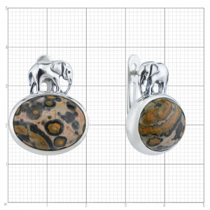 Серьги из серебра с10079