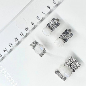 Серьги с10084 (8.63 г), серебро,  Молочно-голубой Адуляр купить в интернет-магазине Циркон С