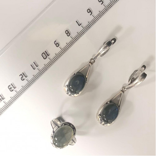 Серьги с10085 (10.99 г), серебро,  Лабрадор Экстра купить в интернет-магазине Циркон С