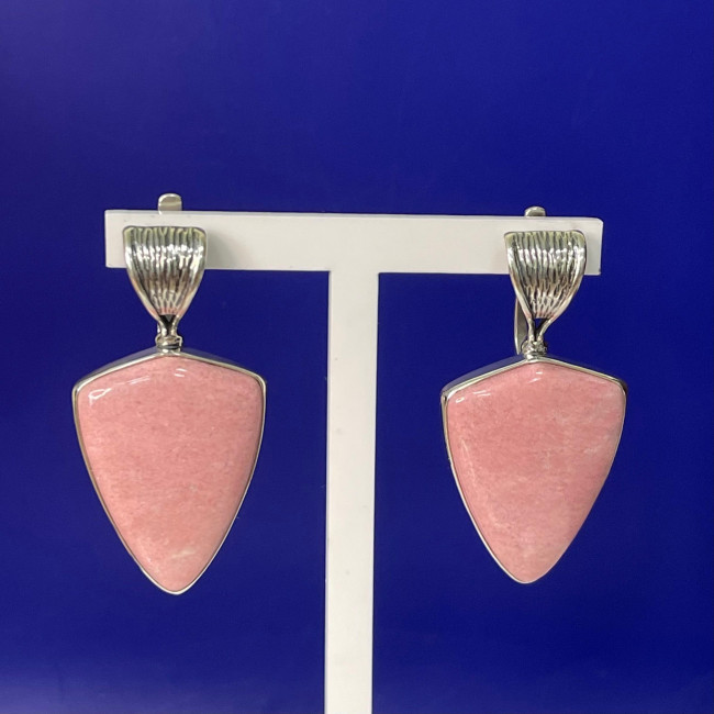 Серьги с10089 (19.65 г), серебро, розовый, тулит купить в интернет-магазине Циркон С