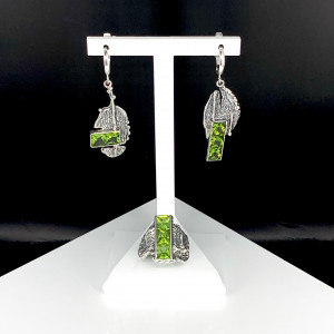 Серьги из серебра «асимметрия» с10103