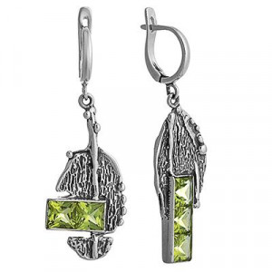 Серьги из серебра «асимметрия» с10103