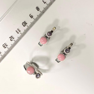 Серьги с аметистом с10128