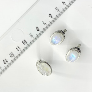 Серьги с10140 (9.00 г), серебро,  Молочно-голубой Адуляр купить в интернет-магазине Циркон С