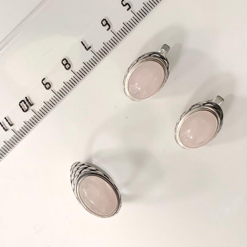 Серьги с10140 (9.00 г), серебро,  Розовый Кварц розовый купить в интернет-магазине Циркон С