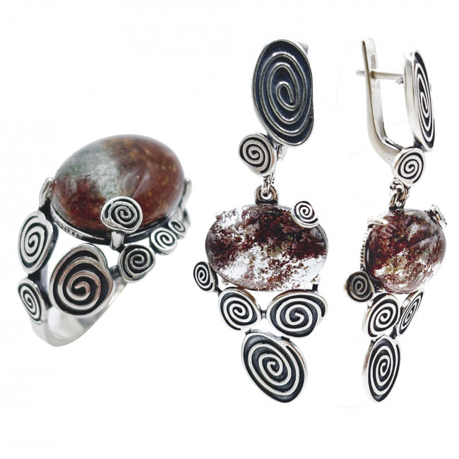 Серебряное кольцо Циркон к10155, коричневый, кварц Кольцо к10155 (6.95 г), серебро, коричневый, кварц купить в интернет-магазине Циркон С