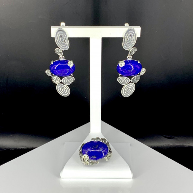 Серебряное кольцо Циркон к10155, синий, лазурит Кольцо к10155 (6.20 г), серебро, синий, лазурит купить в интернет-магазине Циркон С