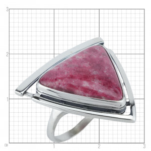 Кольцо к10157 (6.65 г), серебро,  Розово-бордовый Тулит купить в интернет-магазине Циркон С