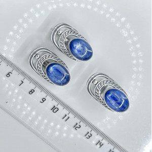 Серьги с10162 (18.50 г), серебро,  Синий Кианит купить в интернет-магазине Циркон С