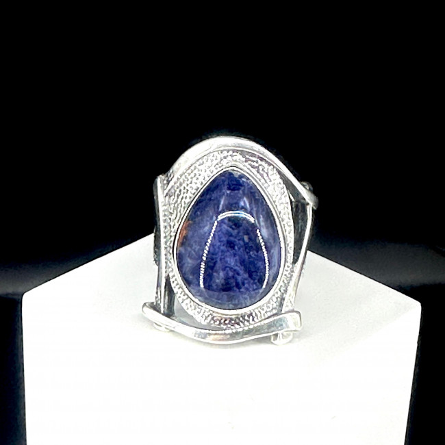 Кольцо к10165 (9.50 г), серебро, синий, содалит купить в интернет-магазине Циркон С