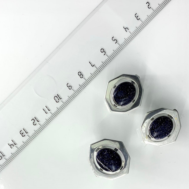 Серьги с10168 (14.90 г), серебро, темно-синий, авантюрин (имит) купить в интернет-магазине Циркон С