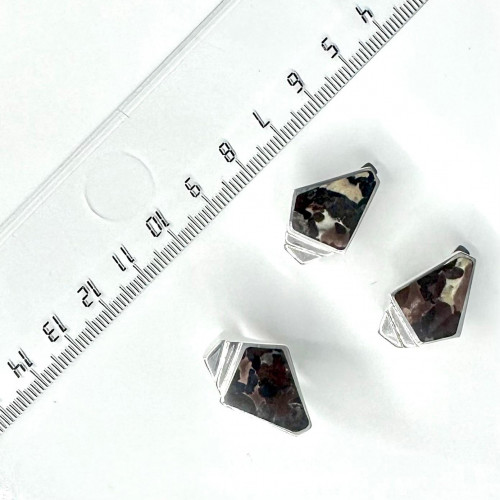 Серьги с10177 (8.90 г), серебро,  Коричневый Яшма купить в интернет-магазине Циркон С