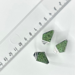 Серьги с10177 (9.12 г), серебро,  Зеленый Жадеит купить в интернет-магазине Циркон С