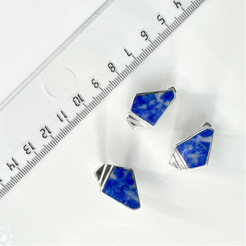 Серьги с10177 (8.99 г), серебро,  Сине-белый Лазурит купить в интернет-магазине Циркон С