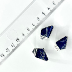 Серьги с10177 (8.77 г), серебро,  Синий Содалит купить в интернет-магазине Циркон С