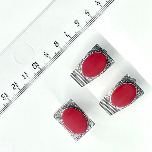 Кольцо к10178 (7.50 г), серебро,  Красный Коралл (Имит) купить в интернет-магазине Циркон С