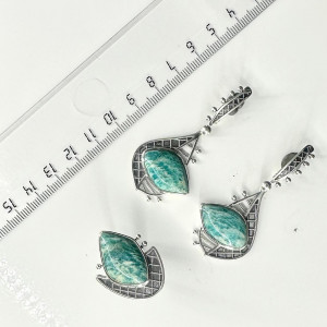 Серебряные серьги с10186