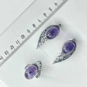 Серьги с10190 (15.13 г), серебро,  Фиолетовый Аметист купить в интернет-магазине Циркон С