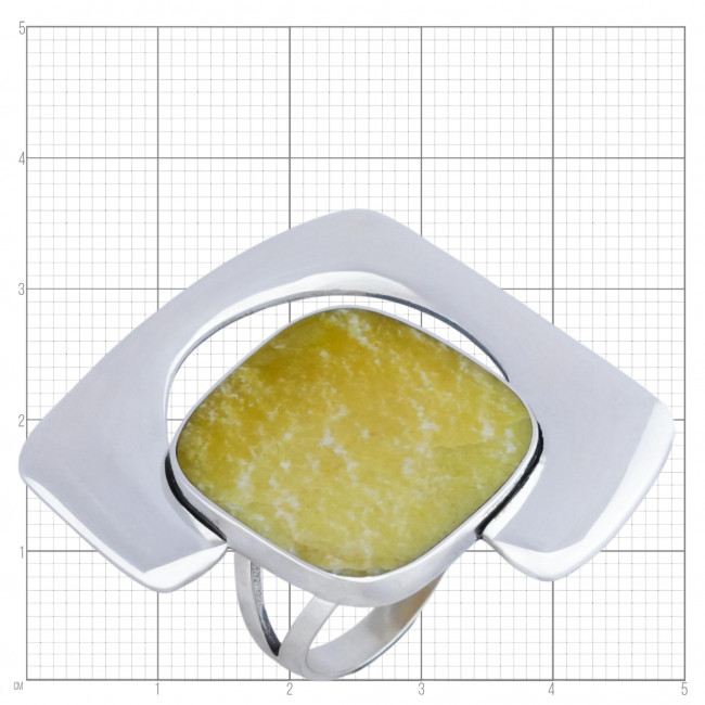 Серебряное кольцо Циркон к10191, желтый, лизардит Кольцо к10191 (11.20 г), серебро, желтый, лизардит купить в интернет-магазине Циркон С