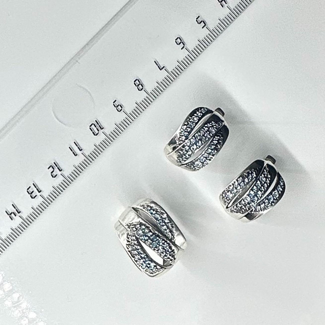 Серьги с10220 (8.09 г), серебро, голубой, топаз скай купить в интернет-магазине Циркон С