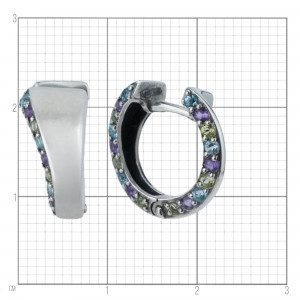 Серьги из серебра с10226