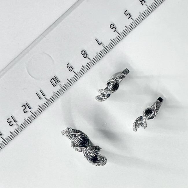 Кольцо к10230 (6.54 г), серебро, белый, топаз купить в интернет-магазине Циркон С