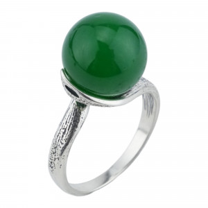 Серебряное кольцо с агатом к10267