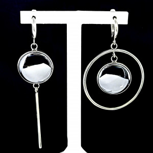 Серьги с10271 (14.30 г), серебро,  Стальной Гематит (Имит) купить в интернет-магазине Циркон С