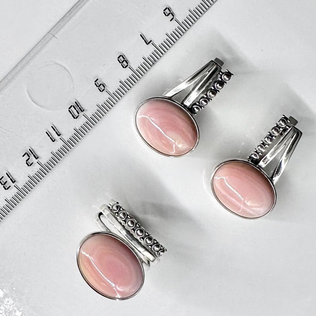 Серьги с10276 (14.83 г), серебро, розовый, кожа ангела купить в интернет-магазине Циркон С
