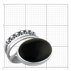 Серебряное кольцо с раухтопазом к10276