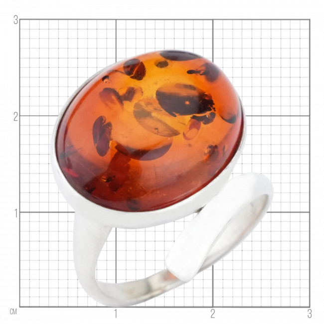 Серебряное кольцо Циркон к10278, коричневый, янтарь (имит) Кольцо к10278 (4.78 г), серебро, коричневый, янтарь (имит) купить в интернет-магазине Циркон С