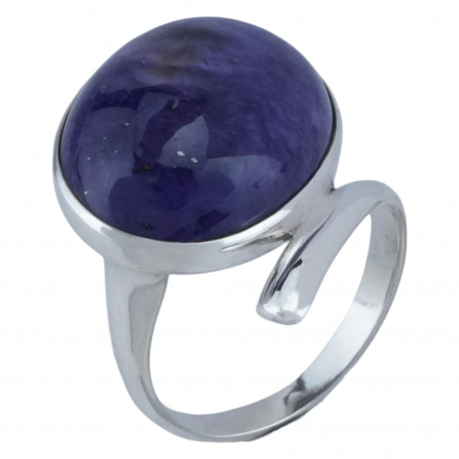 Серебряное кольцо Циркон к10278, фиолетовый, чароит Кольцо к10278 (6.39 г), серебро, фиолетовый, чароит купить в интернет-магазине Циркон С