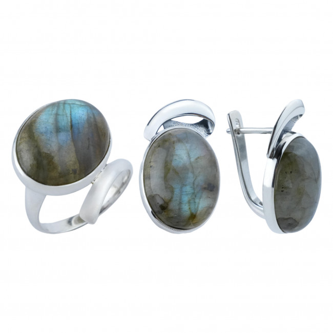 Серебряное кольцо Циркон к10278, голубой, лабрадор Кольцо к10278 (5.92 г), серебро, голубой, лабрадор купить в интернет-магазине Циркон С